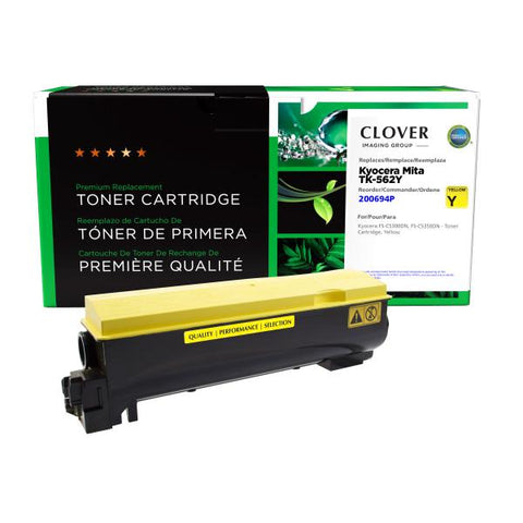 Clover Technologies Group, LLC Remanufactured Yellow Toner Cartridge for Kyocera TK-562
