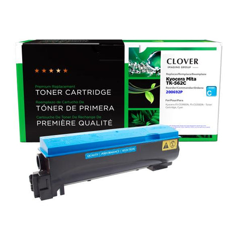 Clover Technologies Group, LLC Remanufactured Cyan Toner Cartridge for Kyocera TK-562